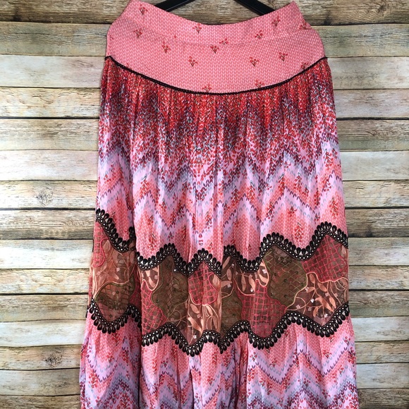 Anthropologie Dresses & Skirts - Anthropologie Haylie Maxi Skirt Bhanuni Lace Panel